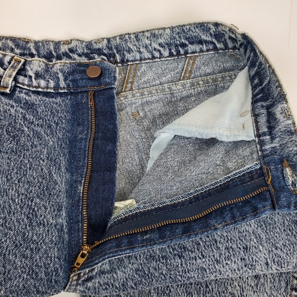 Vintage 1985 Lee Riders Acid Wash High Rise Tapered Leg Mom Jeans 14 M Denim - Picture 11 of 15